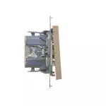 SIMON 55 WMDL-0106xx-144 Łącznik schodowy bez piktogramu (moduł) 10 AX, 250 V~, szybkozłącza; Szampański mat