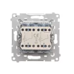 SIMON 55 WMDL-TW6-2L2-111 Łącznik schodowy podwójny z podświetleniem – osobne podświetlenie dla każdego klawisza (moduł) 10 AX, 250 V~, szybkozłącza; Biały mat