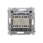 SIMON 55 WMDL-TW6-2L2-116 Łącznik schodowy podwójny z podświetleniem – osobne podświetlenie dla każdego klawisza (moduł) 10 AX, 250 V~, szybkozłącza; Grafitowy mat