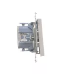 SIMON 55 WMDL-0103Lx-114 Łącznik schodowy z podświetleniem LED podświetlenie jak w łączniku pojedynczym (moduł) 10 AX, 250 V~, szybkozłącza; Jasnoszary mat
