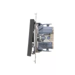 SIMON 55 WMDL-0103Lx-116 Łącznik schodowy z podświetleniem LED podświetlenie jak w łączniku pojedynczym (moduł) 10 AX, 250 V~, szybkozłącza; Grafitowy mat