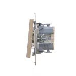 SIMON 55 WMDL-0103Lx-144 Łącznik schodowy z podświetleniem LED podświetlenie jak w łączniku pojedynczym (moduł) 10 AX, 250 V~, szybkozłącza; Szampański mat