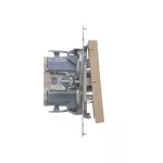 SIMON 55 WMDL-0103Lx-144 Łącznik schodowy z podświetleniem LED podświetlenie jak w łączniku pojedynczym (moduł) 10 AX, 250 V~, szybkozłącza; Szampański mat