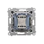 SIMON 55 WMDL-0103Lx-149 Łącznik schodowy z podświetleniem LED podświetlenie jak w łączniku pojedynczym (moduł) 10 AX, 250 V~, szybkozłącza; Czarny mat