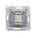 SIMON 55 WMDL-0105Lx-114 Łącznik schodowy z podświetleniem LED podświetlenie jak w łączniku pojedynczym (moduł) 10 AX, 250 V~, szybkozłącza; Jasnoszary mat
