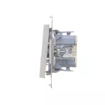 SIMON 55 WMDL-0105Lx-114 Łącznik schodowy z podświetleniem LED podświetlenie jak w łączniku pojedynczym (moduł) 10 AX, 250 V~, szybkozłącza; Jasnoszary mat
