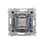 SIMON 55 WMDL-0105Lx-116 Łącznik schodowy z podświetleniem LED podświetlenie jak w łączniku pojedynczym (moduł) 10 AX, 250 V~, szybkozłącza; Grafitowy mat