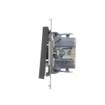 SIMON 55 WMDL-0105Lx-116 Łącznik schodowy z podświetleniem LED podświetlenie jak w łączniku pojedynczym (moduł) 10 AX, 250 V~, szybkozłącza; Grafitowy mat