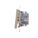 SIMON 55 WMDL-0105Lx-144 Łącznik schodowy z podświetleniem LED podświetlenie jak w łączniku pojedynczym (moduł) 10 AX, 250 V~, szybkozłącza; Szampański mat