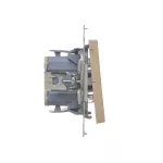 SIMON 55 WMDL-0105Lx-144 Łącznik schodowy z podświetleniem LED podświetlenie jak w łączniku pojedynczym (moduł) 10 AX, 250 V~, szybkozłącza; Szampański mat