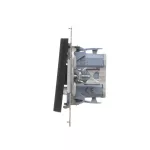 SIMON 55 WMDL-0105Lx-149 Łącznik schodowy z podświetleniem LED podświetlenie jak w łączniku pojedynczym (moduł) 10 AX, 250 V~, szybkozłącza; Czarny mat