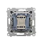 SIMON 55 WMDL-0106Lx-116 Łącznik krzyżowy bez piktogramu (moduł) 10 AX, 250 V~, szybkozłącza; Grafitowy mat