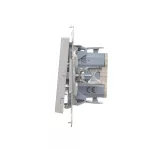 SIMON 55 WMDL-0106Lx-143 Łącznik krzyżowy bez piktogramu (moduł) 10 AX, 250 V~, szybkozłącza; Aluminium mat