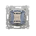 SIMON 55 WMDL-0106Lx-144 Łącznik krzyżowy bez piktogramu (moduł) 10 AX, 250 V~, szybkozłącza; Szampański mat