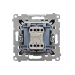 SIMON 55 WMDL-0106Lx-149 Łącznik krzyżowy bez piktogramu (moduł) 10 AX, 250 V~, szybkozłącza; Czarny mat