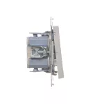 SIMON 55 WMDL-TW7-2-143 Łącznik krzyżowy podwójny (moduł) 10 AX, 250 V~, szybkozłącza; Aluminium mat