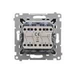 SIMON 55 WMDL-TW7-2-149 Łącznik krzyżowy podwójny (moduł) 10 AX, 250 V~, szybkozłącza; Czarny mat
