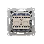 SIMON 55 WMDL-TW7-2X-116 Łącznik krzyżowy podwójny bez piktogramu (moduł) 10 AX, 250 V~, szybkozłącza; Grafitowy mat
