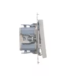 SIMON 55 WMDL-TW7-2X-143 Łącznik krzyżowy podwójny bez piktogramu (moduł) 10 AX, 250 V~, szybkozłącza; Aluminium mat