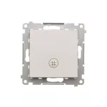 SIMON 55 WMDL-0104Lx-143 Łącznik krzyżowy z podświetleniem LED – piktogram schody (moduł) 10 AX, 250 V~, szybkozłącza; Aluminium mat