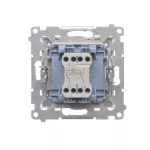 SIMON 55 WMDL-0104Lx-144 Łącznik krzyżowy z podświetleniem LED – piktogram schody (moduł) 10 AX, 250 V~, szybkozłącza; Szampański mat