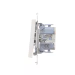 SIMON 55 WMDL-0104Mx-111 Łącznik krzyżowy z podświetleniem LED – podświetlenie jak w łączniku pojedynczym (moduł) 10 AX, 250 V~, szybkozłącza; Biały mat