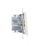 SIMON 55 WMDL-0104Mx-111 Łącznik krzyżowy z podświetleniem LED – podświetlenie jak w łączniku pojedynczym (moduł) 10 AX, 250 V~, szybkozłącza; Biały mat