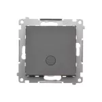 SIMON 55 WMDL-0104Mx-116 Łącznik krzyżowy z podświetleniem LED – podświetlenie jak w łączniku pojedynczym (moduł) 10 AX, 250 V~, szybkozłącza; Grafitowy mat
