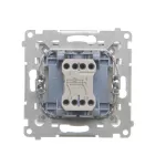 SIMON 55 WMDL-0104Mx-144 Łącznik krzyżowy z podświetleniem LED – podświetlenie jak w łączniku pojedynczym (moduł) 10 AX, 250 V~, szybkozłącza; Szampański mat