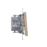 SIMON 55 WMDL-0104Mx-144 Łącznik krzyżowy z podświetleniem LED – podświetlenie jak w łączniku pojedynczym (moduł) 10 AX, 250 V~, szybkozłącza; Szampański mat
