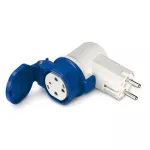Adapter IP20 16A 2P+E 200-250V AC SZARY STANDARD FR/DE