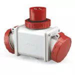 Adapter dwuopływowy 2x16A/4p IP66