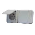 Gniazdo 2x230V IP44 szare