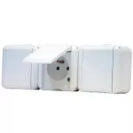 Gniazdo 3x230V IP44 białe