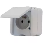 Gniazdo 1x230V IP44 szare