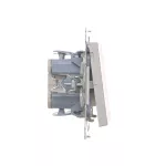 SIMON 55 WMDL-0106L1-143 Łącznik roletowy trójpozycyjny 1-0-2 (moduł) 10 A, 250 V~, szybkozłącza; Aluminium mat