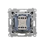 SIMON 55 WMDL-0106L1-149 Łącznik roletowy trójpozycyjny 1-0-2 (moduł) 10 A, 250 V~, szybkozłącza; Czarny mat