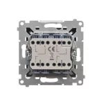 SIMON 55 WMDL-0106L2-149 Łącznik roletowy podwójny trójpozycyjny 1-0-2 (moduł) 10 A, 250 V~, szybkozłącza; Czarny mat