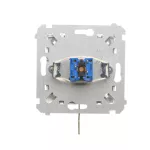 SIMON 55 WMDL-0K012x-111 Łącznik na kluczyk roletowy jednobiegunowy (moduł) 3 pozycyjny „I-0-II” 2 styki N/O, 5 A, 250 V~; Biały mat