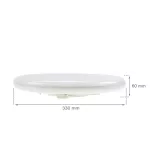 NYMPHEA ECO 2 28W WW 230V 120st IP44 IK07 FI330x60mm BIAŁY okrągła