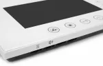 Wideodomofon: monitor 7" kolorowy z pamięcią, port karty SD, plastik/aluminium, czarny + zasilacz