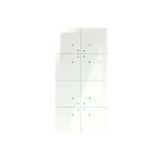 Dotykowy panel szklany, podwójny, 8 pól dotykowych, biały