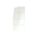 Dotykowy panel szklany, podwójny, 8 pól dotykowych, biały