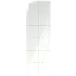 Dotykowy panel szklany, potrójny, 6 pól dotykowych, biały