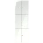 Dotykowy panel szklany, potrójny, 6 pól dotykowych, biały