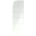 Dotykowy panel szklany, potrójny, 8 pól dotykowych, biały