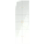 Dotykowy panel szklany, potrójny, 8 pól dotykowych, biały