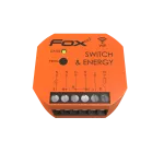 SWITCH & ENERGY Pojedynczy przekaźnik Wi-Fi 230V z funkcją monitorowania parametrów sieci.