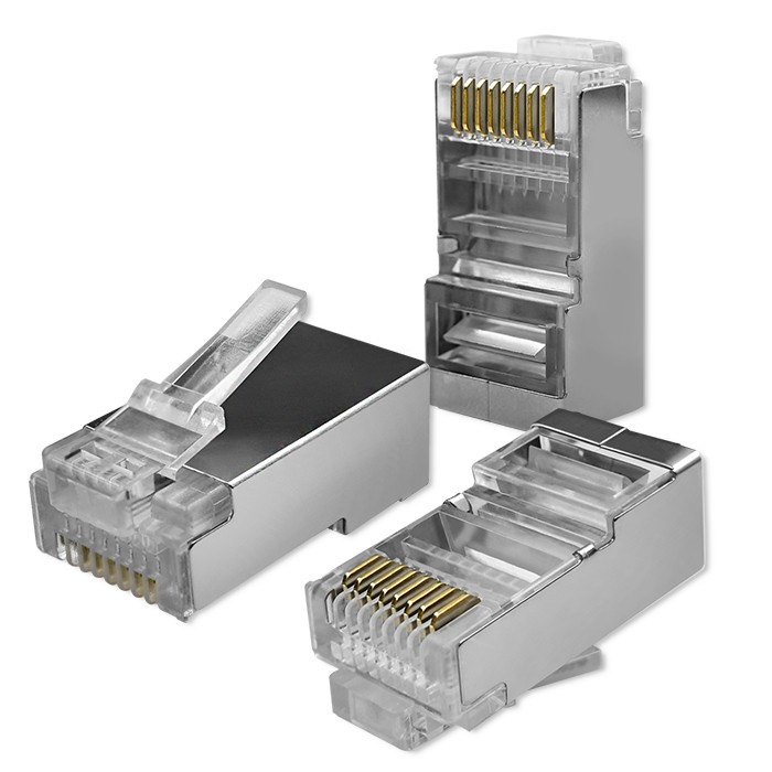 Qoltec Wtyk złącze modularne RJ45 | CAT6 | FTP | Pozłacane styki | 10 sztuk