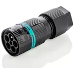 THB.387.A5A.L Wtyczka złączki 5 torowej IP68 IP66 D7-13.5mm złącze liniowe hermetyczne okrągłe mini TEEPLUG TECHNO